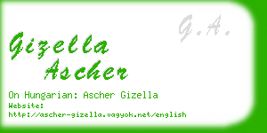 gizella ascher business card